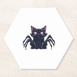 Porta-copo De Papel Gato Fofo e Sinistro � Pernas de Aranha e Olhos de