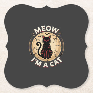 Porta-copo De Papel Gato Miau Desenho Gráfico de Halloween_1