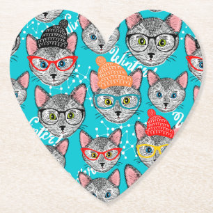 Porta-copo De Papel Gato no chapéu