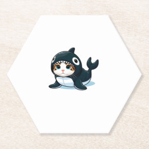 Porta-copo De Papel Gato no Figurino de Orca