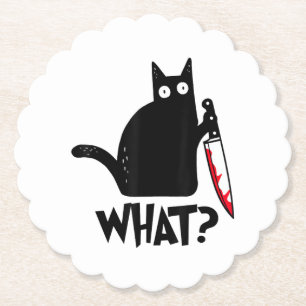 Porta-copo De Papel Gato Que_ Engraçado Gato Preto