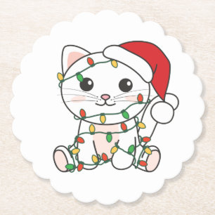 Porta-copo De Papel Gatos De Inverno De Natal