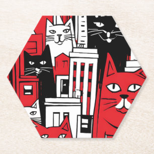 Porta-copo De Papel Gatos em Nova York