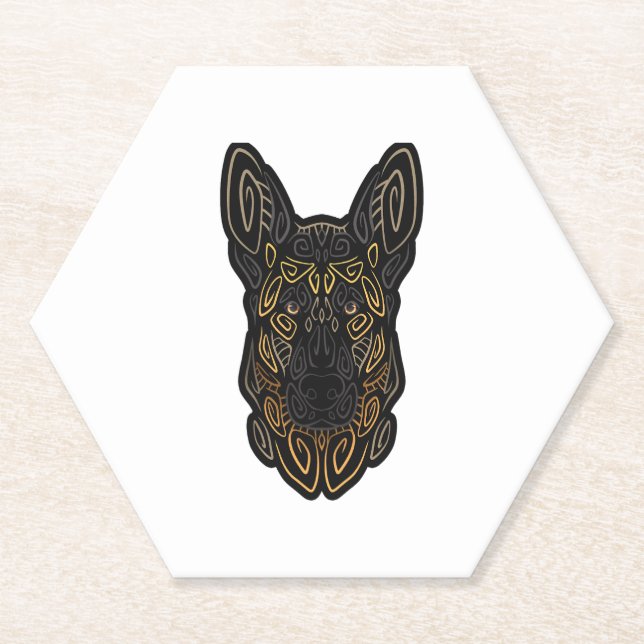Porta-copo De Papel German shepherd Design german shepherd Dog O (Frente)