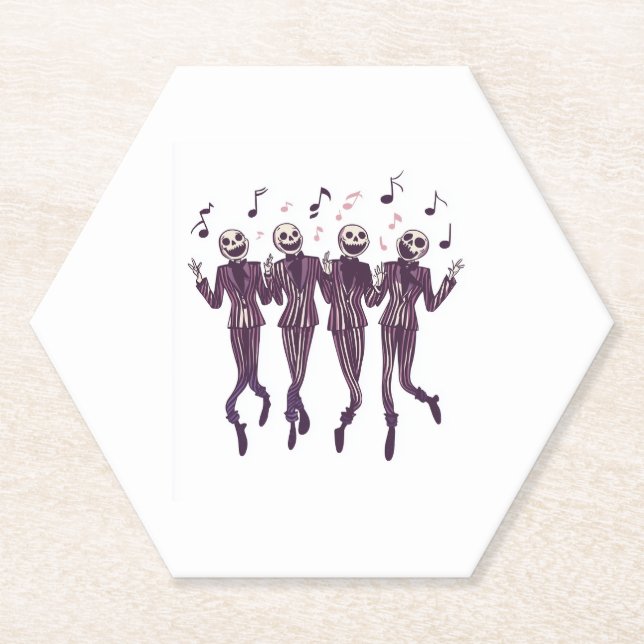 Porta-copo De Papel Ghost Barbershop Quartet (Frente)