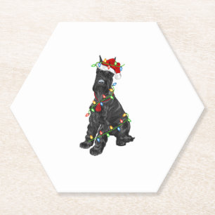 Porta-copo De Papel Giant Schnauzer Lover Xmas Papais noeis Giant Schn