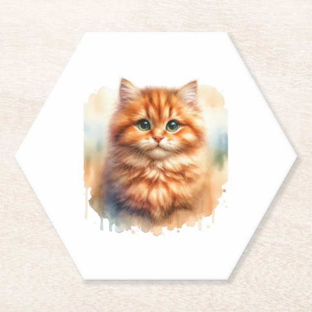 Porta-copo De Papel Ginger Tabby Cat Classic T Shirt (Frente)