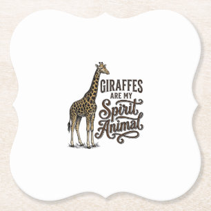 Porta-copo De Papel Girafas São o Meu Animal Espiritual Camisa Vintage