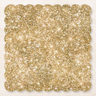 Porta-copo De Papel Glitter Dourado