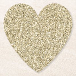 Porta-copo De Papel Glitter Dourado Glam Luxe      