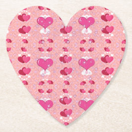 Porta-copo De Papel glitter pink heart vibrant romantic wallpaper