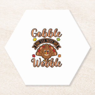 Porta-copo De Papel Gobble Até Que Você Acaba A Família De Ação De Gra