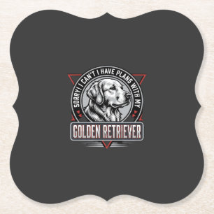 Porta-copo De Papel Golden Retriever Planeja Design de Crachá de Cacho