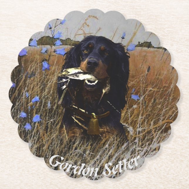 Porta-copo De Papel Gordon Setter (Frente)