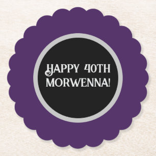 Porta-copo De Papel Gótico Roxo Simples Escuro