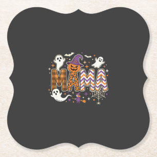 Porta-copo De Papel Gráfico de Halloween Mamãe Fantasmas Bruxa e Abóbo