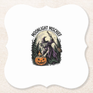 Porta-copo De Papel Gráfico de Travessuras ao Luar de Bruxa de Hallowe