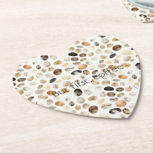 Porta-copo De Papel Grãos de Café com Creme