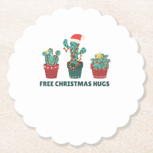 Porta-copo De Papel Grátis Abraços De Natal Plantas Engraçadas De Cact