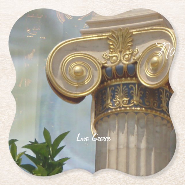 Porta-copo De Papel Grécia de amor (Frente)