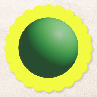 Porta-copo De Papel Green Sphere on Yellow