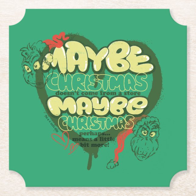 Porta-copo De Papel Grinch | Citação de Natal (Frente)