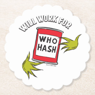 Porta-copo De Papel Grinch Clássico Vou Trabalhar por Quem Hash Quot