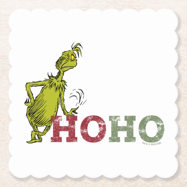 Porta-copo De Papel Grinch | Ho Ho Ho (Frente)