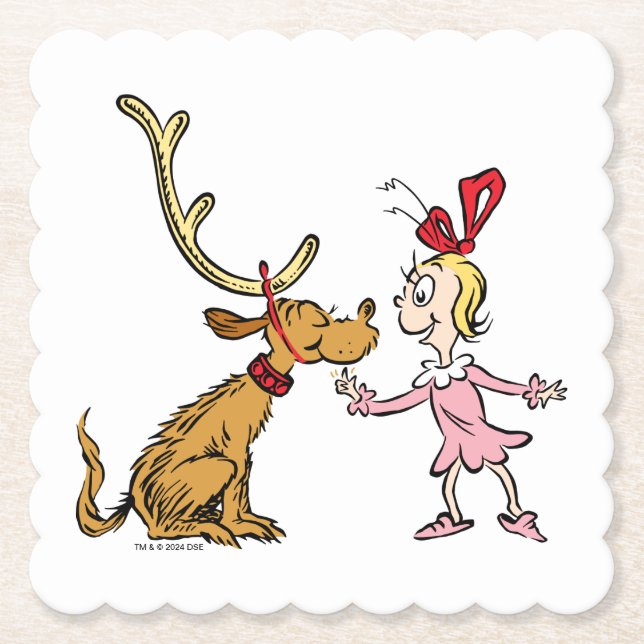 Porta-copo De Papel Grinch | Max & Cindy Lou Quem (Frente)