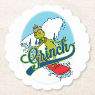 Porta-copo De Papel Grinch Snowboarding