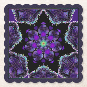 Porta-copo De Papel Guarda-chuva e corações roxos .7