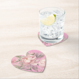 Porta-copo De Papel Guardanapo de Papel com Peônias Rosa