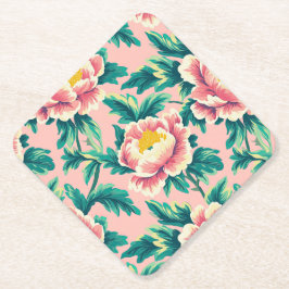Porta-copo De Papel Guardanapo de papel floral chinês rosa ousado