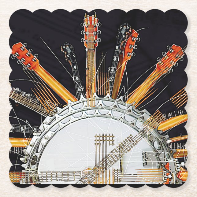PORTA-COPO DE PAPEL GUITAR CORTA O SOL (Frente)