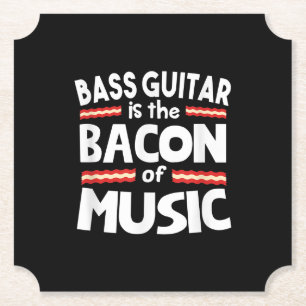 Porta-copo De Papel Guitar Lover Bass Guitar É Bacon De Música Engra