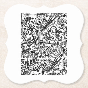 Porta-copo De Papel Guitar Lover   Presente de Padrão de Violão
