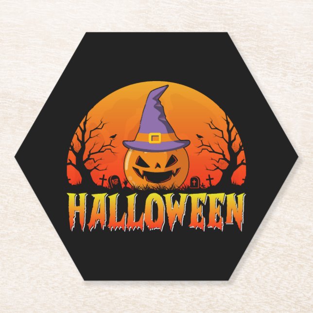 Porta-copo De Papel Halloween (Frente)