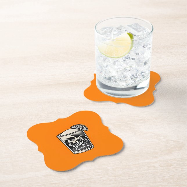 Porta-copo De Papel halloween drink coaster  (Insitu)