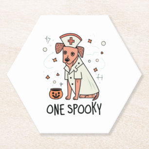 Porta-copo De Papel Halloween Healer Pup One Spooky Nurse Dog