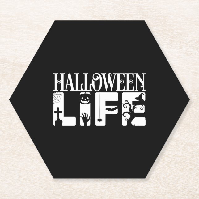 Porta-copo De Papel Halloween Life (Frente)
