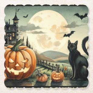 Porta-copo De Papel Halloween/outono/Outono/Abóbora/gato