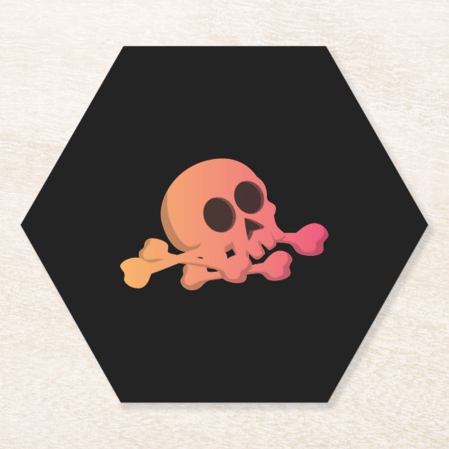 Porta-copo De Papel Halloween Skull (Frente)