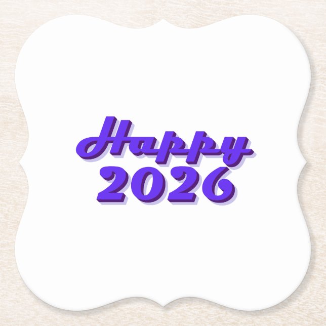 Porta-copo De Papel Happy 2026 (Frente)