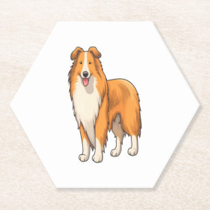 Porta-copo De Papel Happy Cartoon Rough Collie