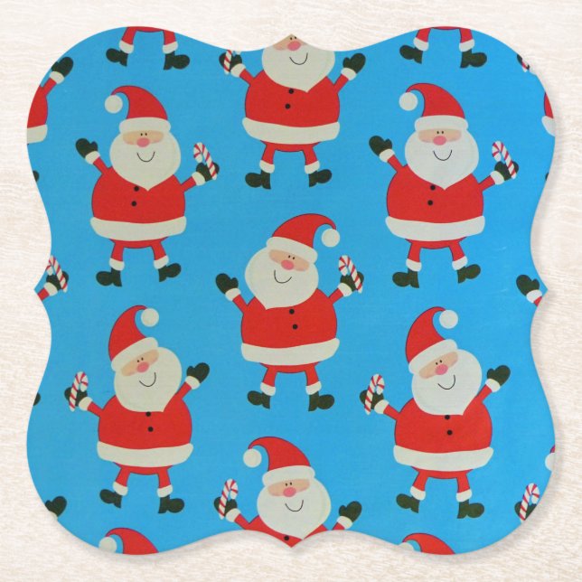 Porta-copo De Papel Happy Santas (Frente)