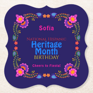 Porta-copo De Papel Herança Nacional Hispânica Aniversário Corante
