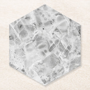 Porta-copo De Papel Hexágono Personalizado Do Marble Pulmonar Apontado