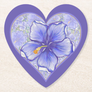 Porta-copo De Papel Hibiscus & lace BLUE