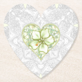 Porta-copo De Papel Hibiscus & lace WHITE