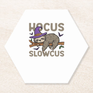 Porta-copo De Papel Hocus Slowcus Camiseta Clássica de Sloth Halloween